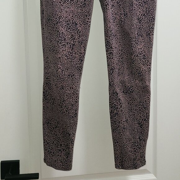 SPANX® BLACK & BROWN LEOPARD PRINT PANTS - ELASTIC WAIST - SIZE LARGE - Picture 3 of 16